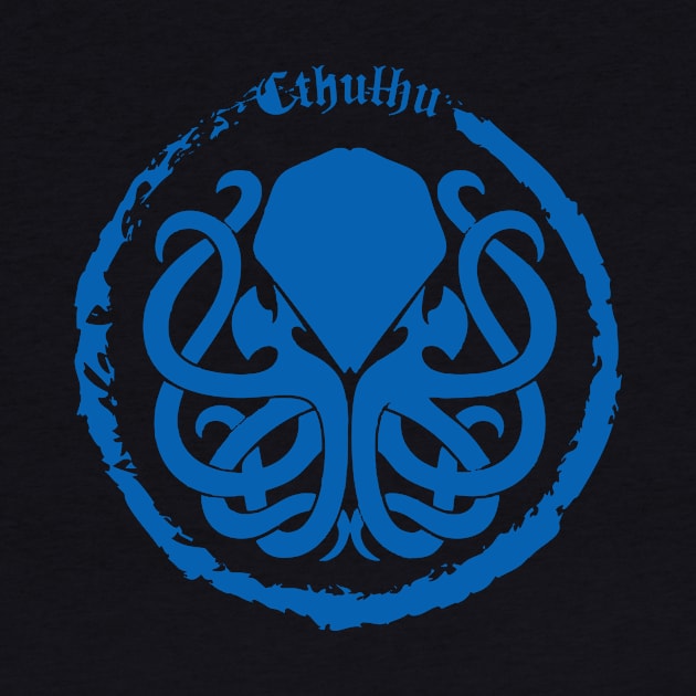 Cthulhu Logo Blue by Milena93